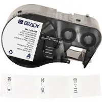 Brady M4-143-427 gelamineerde vinyl labels zwart op wit/transparant | 25,4 mm x 31,75 mm (origineel)