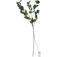 Star Trading LED decoratieve tak 'Eucalyptus', op batterijen + timer, verlichte tafeldecoratie, 15 LED's, warm wit, H 90cm