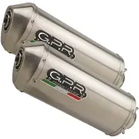 Gpr Exhaust Systems Satinox Dualcagiva Raptor 650 01-05 Gehomologeerde Slip On Uitlaatdemper