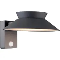 Nordlux solar wandlamp met beweging & schemersensor | Justina | 3000K | IP44 | 5W | Antraciet
