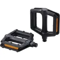 Bbb Cycling TrailRide MTB Pedalen - E-Bike Ready - Mountainbike Pedalen Antislip - Fiets Pedalen Met Reflectoren - Trappers Fiets - Flat Pedals - Zwart - BPD-35