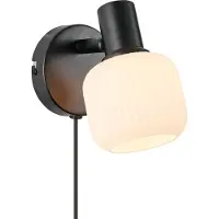 Nordlux Milford LED Wandlamp | 1x E14 Max 10W | Dimbaar | Zwart