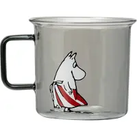 Muurla Moominmamma glazen mok 35 cl Grijs