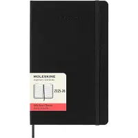 Moleskine 18 Maanden Agenda - 2025/26 - Dagelijks - Large - Harde Kaft - Zwart