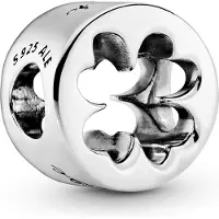 Pandora LUCK & COURAGE Vrouwen Vierbladige Klaver Charm Link