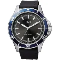 Q&Q Heren QB24J302Y Zwarte Horloge - 48 mm