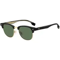 HUGO BOSS groene lens zwarte detail gouden zonnebril