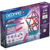 Geomag Jeu de construction magnétique Ecofriendly 60 pièces Glitter
