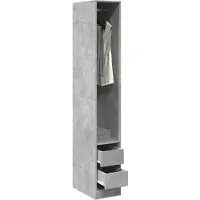 vidaXL Kledingkast 30x50x200 cm bewerkt hout betongrijs