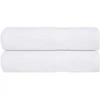 vidaXL Douchehanddoeken FROGN 2 st 70x140 cm 360 g/m² wit