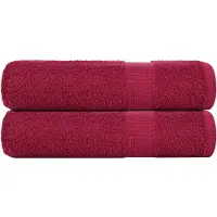 vidaXL Badhanddoeken FROGN 2 st 100x150 cm 360 g/m² bordeaux