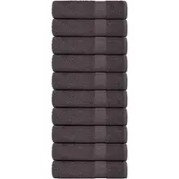 vidaXL Douchehanddoeken FROGN 10 st 70x140 cm 360 g/m² antraciet