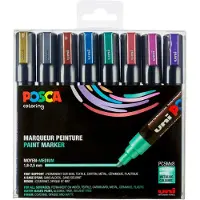 Posca Medium Tip Metallic Colors 8 Pc (401668) Marker Pen Veelkleurig Kinderen