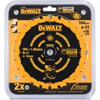 DeWalt Extreme - Cirkelzaagblad - 184mm x 16mm - 24T - Professional