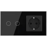 Livolo | Zwart | 2+SR | Aan/Uit | Slimme schakelaar met