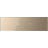 Livolo | Goud | 1+1+1+1 | Aan/Uit | Wisselschakelaar | Smart Home -