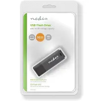 Nedis Flash Drive | 32 GB | USB Type-A | 80 MB/s | 9 MB/s | 1 stuks - FDRIU332BK FDRIU332BK