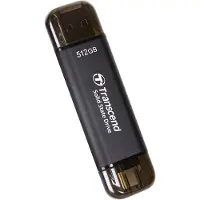 Transcend ESD310C – 512 GB Externe SSD harde schijf – USB-A 3.2 Gen 2, USB-C – Zwart