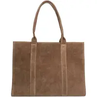 Dstrct Portland Road Dames laptoptas - 15.6 inch - Werktas A4 - Leer - Taupe