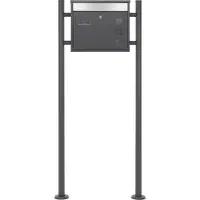 ML-Design Brievenbus Lesley | rvs zwart 36x40x16 cm brievenbussen | NADUVI