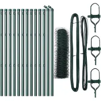 vidaXL zeshoekig gaashek met grondbevestiging 25 x 0,6 m Groen Mesh
