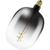 Ledvance LED Vintage 1906 Big Oval E27 4,5W 818 Gloeidraad rook, alu / grijs / zink, Glas, E27 LED-lamp