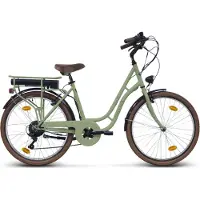 Villette Vintage retro elektrische fiets groen