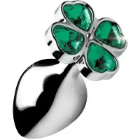 XR Brands Booty Sparks - Lucky Clover Anaalplug Medium - Groen