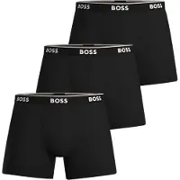 BOSS Boxershorts 'Power' lichtbruin / zwart / wit
