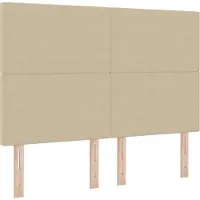 vidaXL Hoofdbord Lichtgroen Grijs 144 cm Corduroy stof