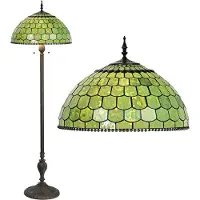 Clayre & Eef Tiffany vloerlamp Ø 51x165 cm glas staande lamp
