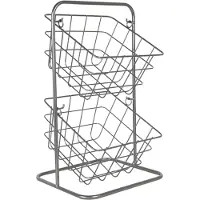 Clayre & Eef Mandenrek 22x22x41 cm metaal keuken mandjes