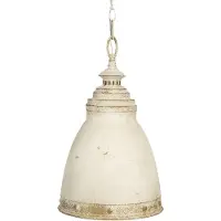 Clayre & Eef Hanglamp Ø 28x45 cm beige ijzer rond hanglamp eettafel