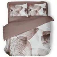 Eleganzzz Dekbedovertrek Micropercal Blossom Dreams - taupe 240x200/220cm
