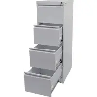 MCW Hangmappenkast -H16, archiefkast stalen kantoorkast, formaat Legal + A4 afsluitbaar 134x46x62cm ~ grijs