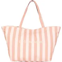 Björn Borg gestreepte strandtas Beach roze/ecru Jongens/Meisjes Polyester