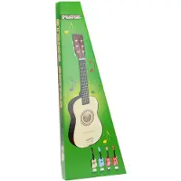 Playwood Kindergitaar - Roze houten speelgoedinstrument met 6 snaren