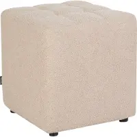 Beliani KANSAS - Poef-Beige-Bouclé