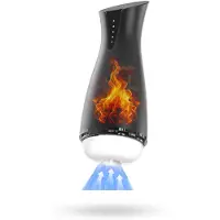 Men's Play - masturbator met zuig- en trilfunctie - verwarmd - zwart