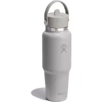 Hydroflask - Wide Flex Straw Travel Bottle - Drinkfles 946 ml, grijs