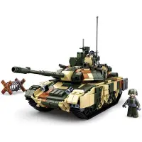 Sluban ModelBricks Army Grote Gevechtstank bouwspeelgoed – Constructieset modelbouw – bouwdoos met 758 bouwstenen – M38‑B0756 vanaf 8 jaar