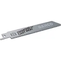 Bahco Reciprozaagblad | met diamantkorrels | voor gietijzer en keramiek | 6 TPI | 150 mm - 2-delig - 3946-150-DG-ST-2P