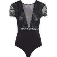 Pieces Shirt body 'Sicca' zwart