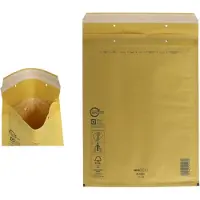 Gerimport 1x Stuks bubbel/luchtkussen enveloppen bruin 30 x 44 cm - Bubbeltjes enveloppen