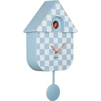Karlsson Koekoeksklok Modern Cuckoo Checker - Blauw - 8.5x21.5x40.5cm - Wandklok Scandinavisch