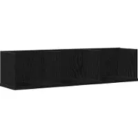 vidaXL Wandplank Muurmontage Zwart Eiken 75 x 18 x 18 cm Bewerkt hout