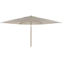 4SO Azzurro 300 cm dia. zand met houtlook frame parasol