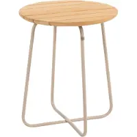 4 Seasons Outdoor Verdi bijzettafel teak 45 cm. Ø (H 55) latte