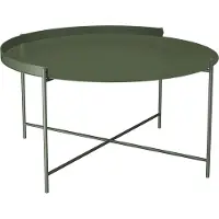 Houe Bijzettafel Edge Tray Table Olive Green Ø76