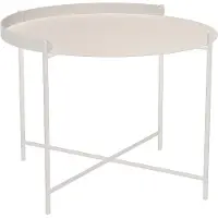 Houe Bijzettafel Edge Tray Table Muted White Ø62